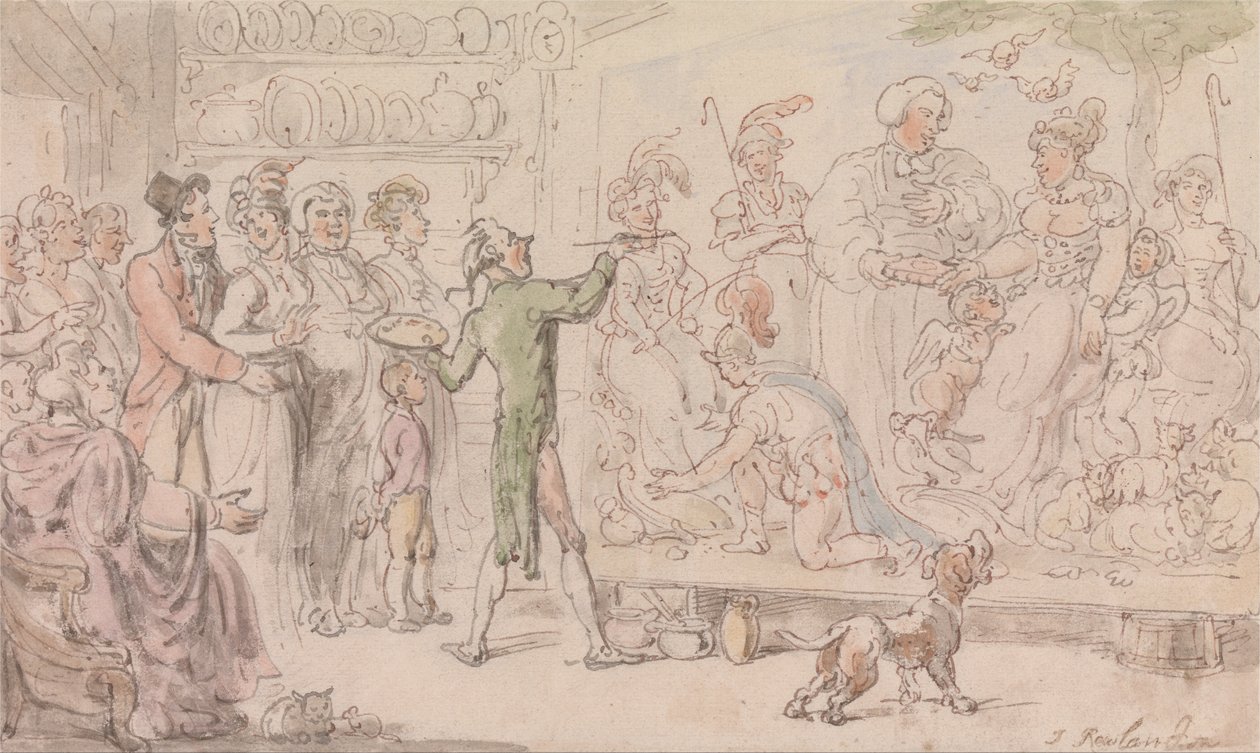 Wikariusz z Wakefield – obraz rodzinny autorstwa Thomas Rowlandson