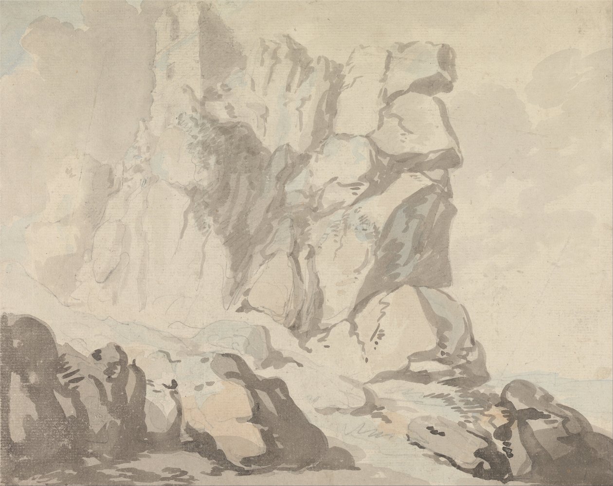 Zamek Tintagel autorstwa Thomas Rowlandson