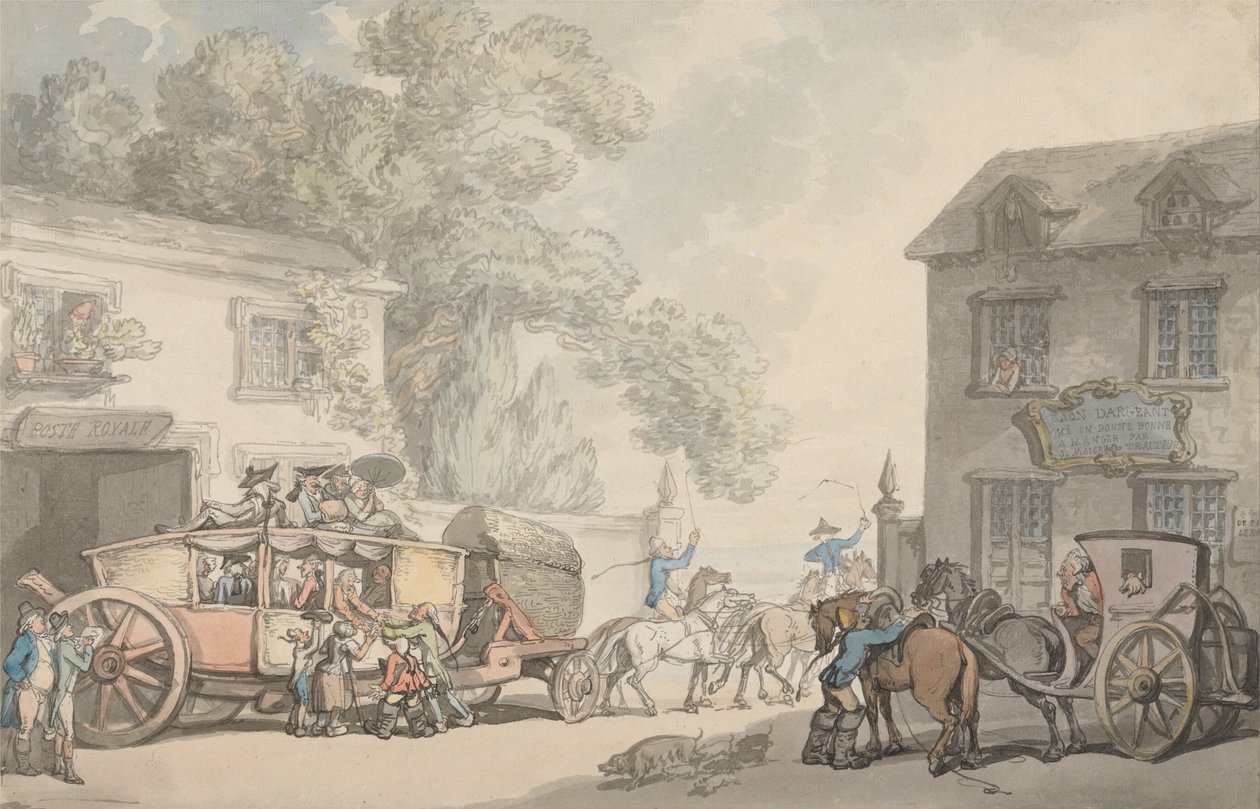 Podróżowanie po Francji autorstwa Thomas Rowlandson