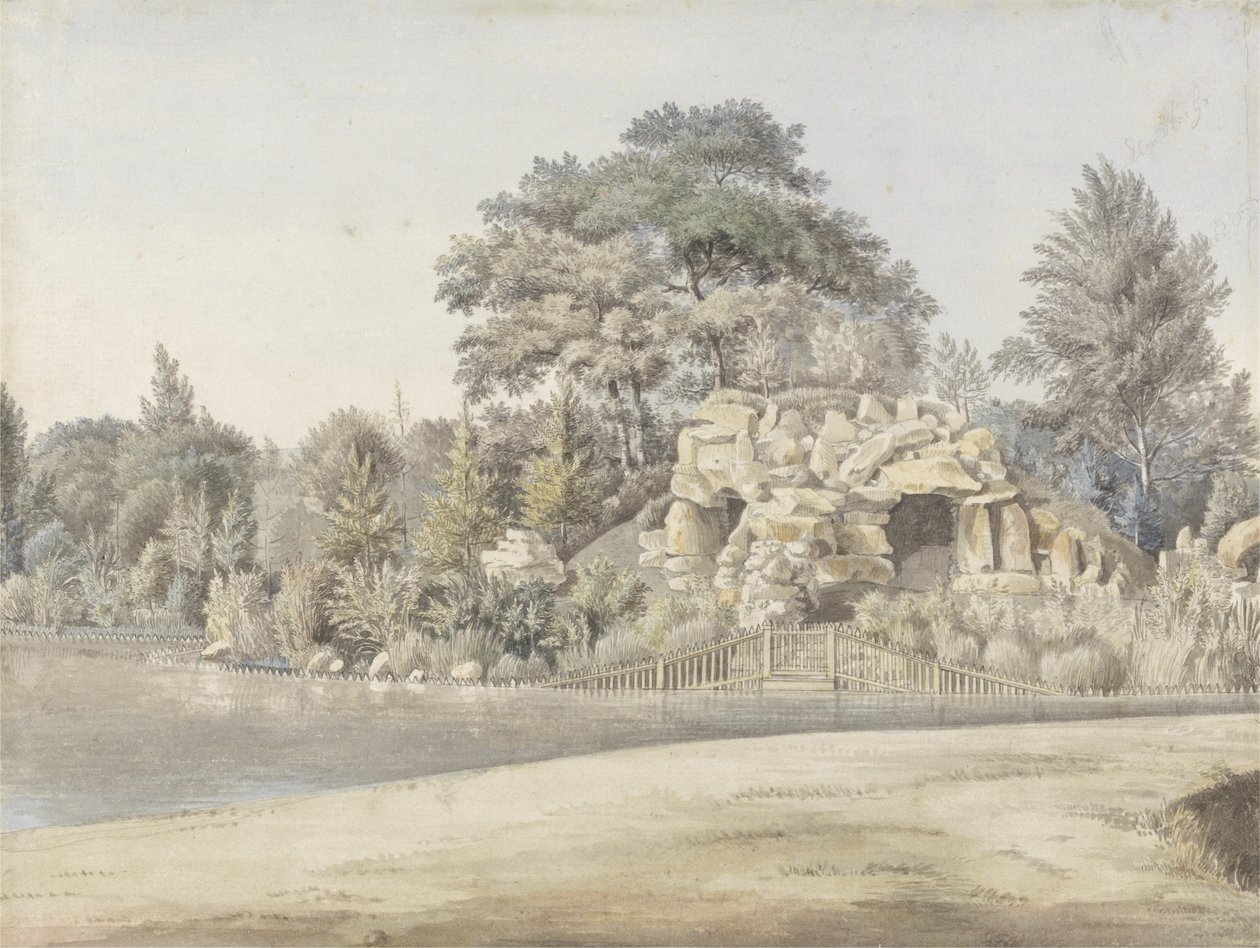 Grota, Virdžinijos vanduo (wc ant rašalo ir grafito padėtas ant popieriaus)polis autorstwa Thomas Sandby
