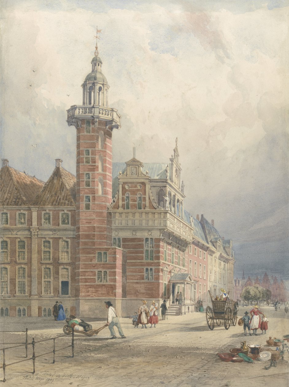 Ratusz w Hadze (wc na papierze) autorstwa Thomas Shotter Boys