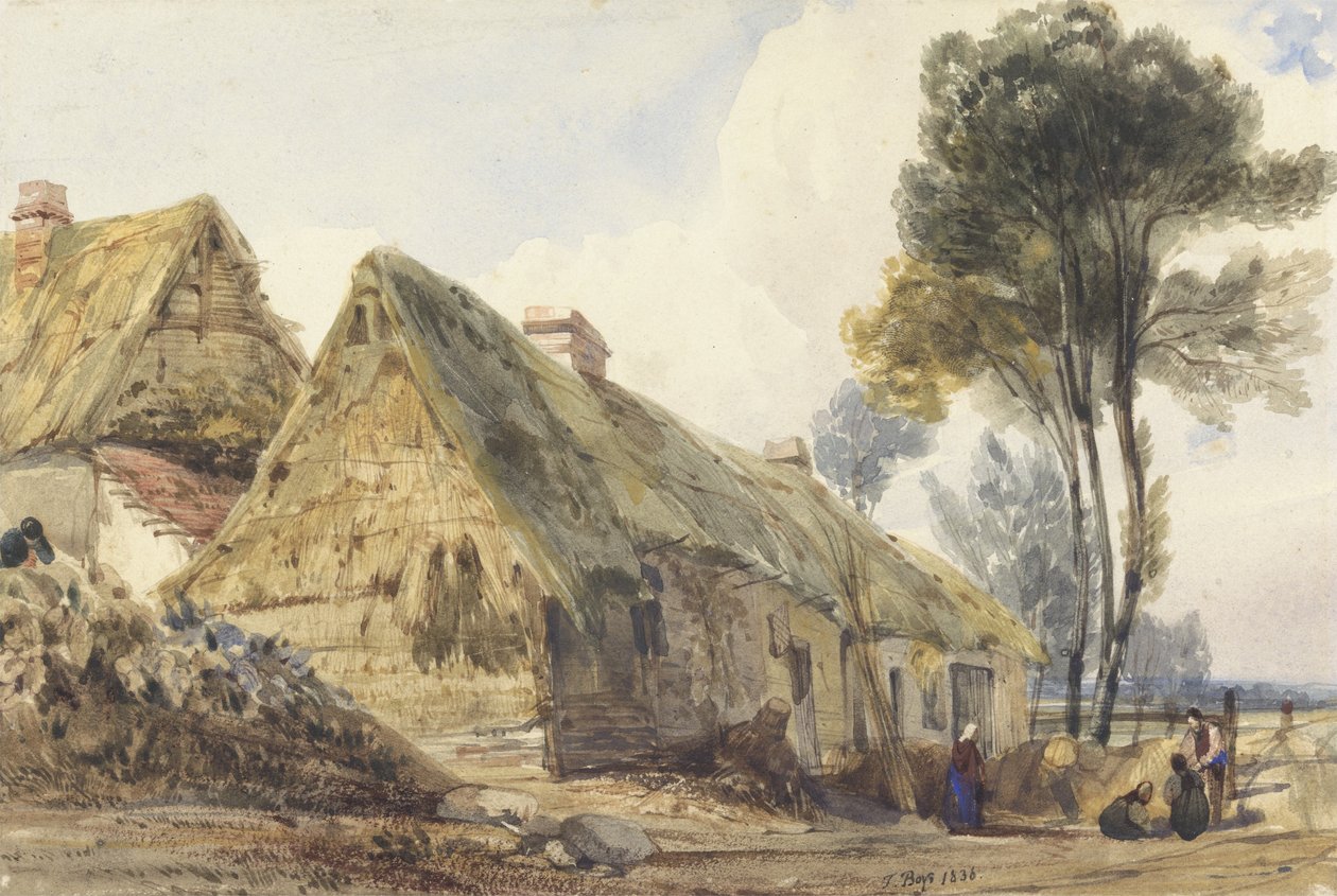Widok na Swiss Cottage, Londyn, 1836 (wc na papierze) autorstwa Thomas Shotter Boys
