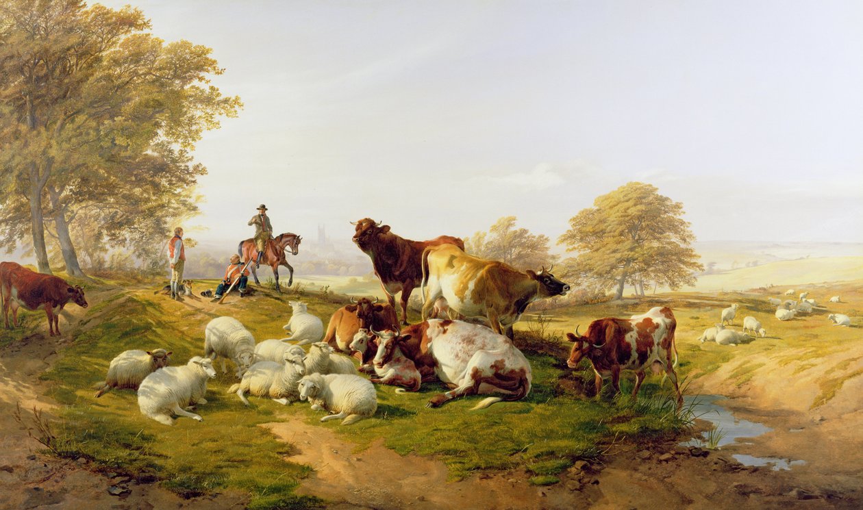 Wieczorny odpoczynek autorstwa Thomas Sidney Cooper
