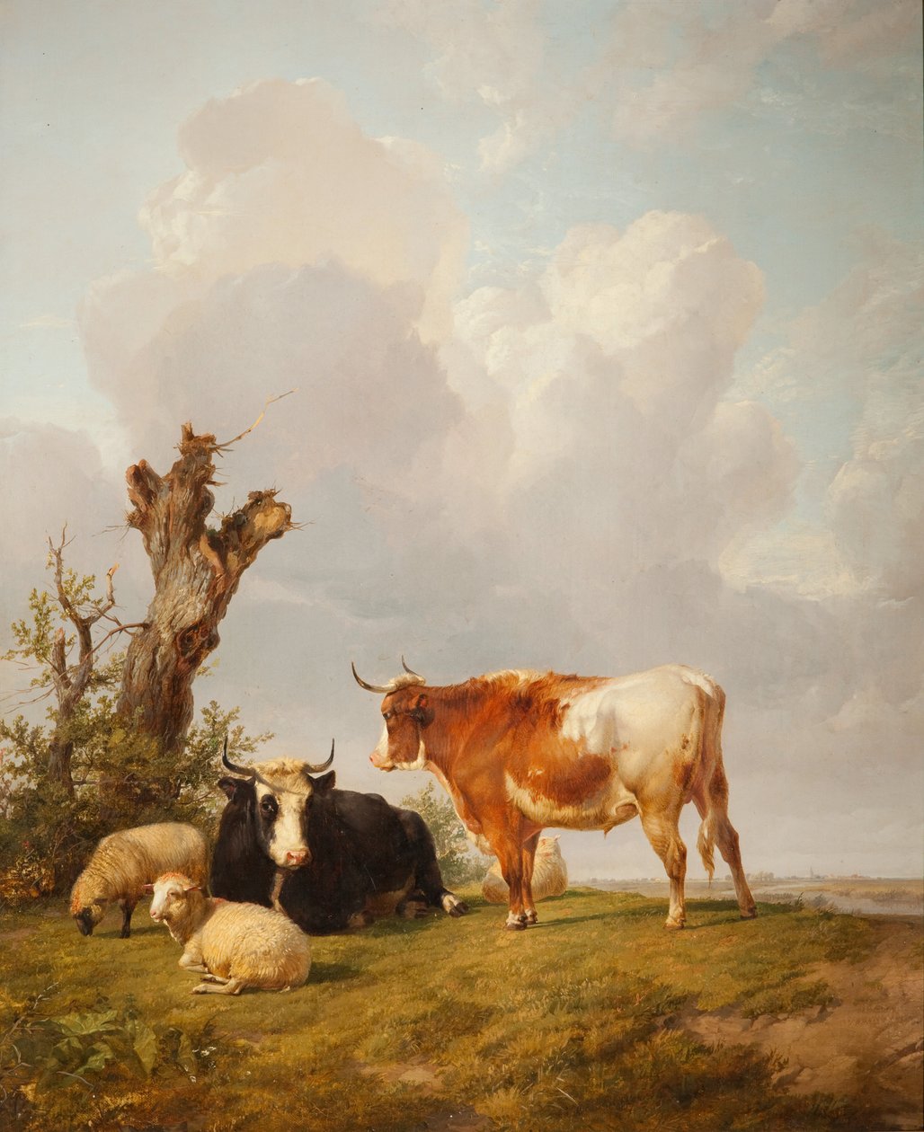 Zobacz w dolinie Stour z dwiema krowami autorstwa Thomas Sidney Cooper