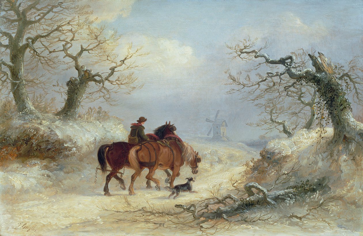 Crossing the Common - Scena w pobliżu Ipswich autorstwa Thomas Smythe