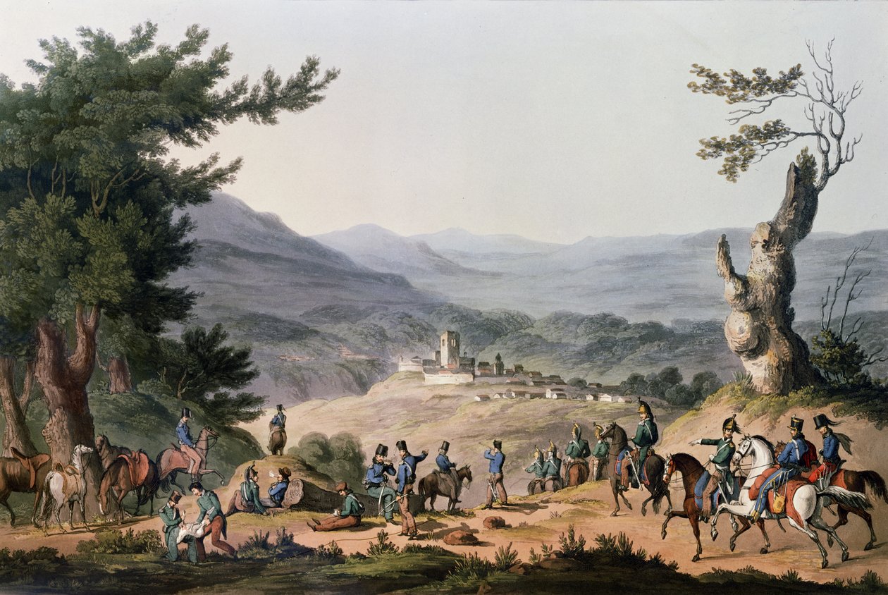 Subugal na rzece Coa, grawerowane przez C. Turner 1811 autorstwa Thomas Staunton St. Clair