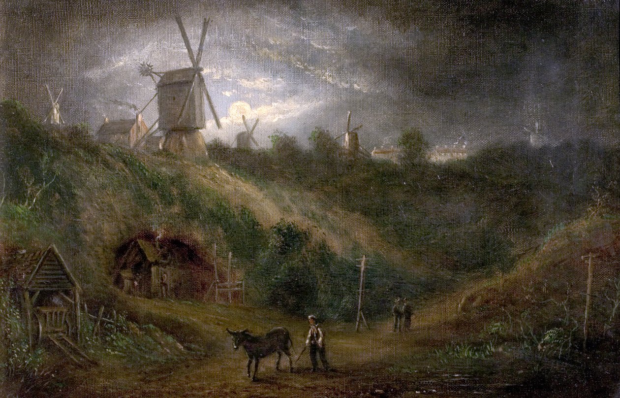 The Old Ropewalk, Foot of the Gallows Hill, Nottingham Forest, 1848 autorstwa Thomas Sturge Moore