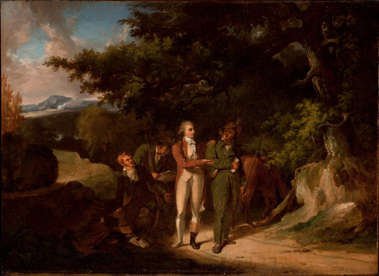 Schwytanie majora Andre, 1812 r autorstwa Thomas Sully