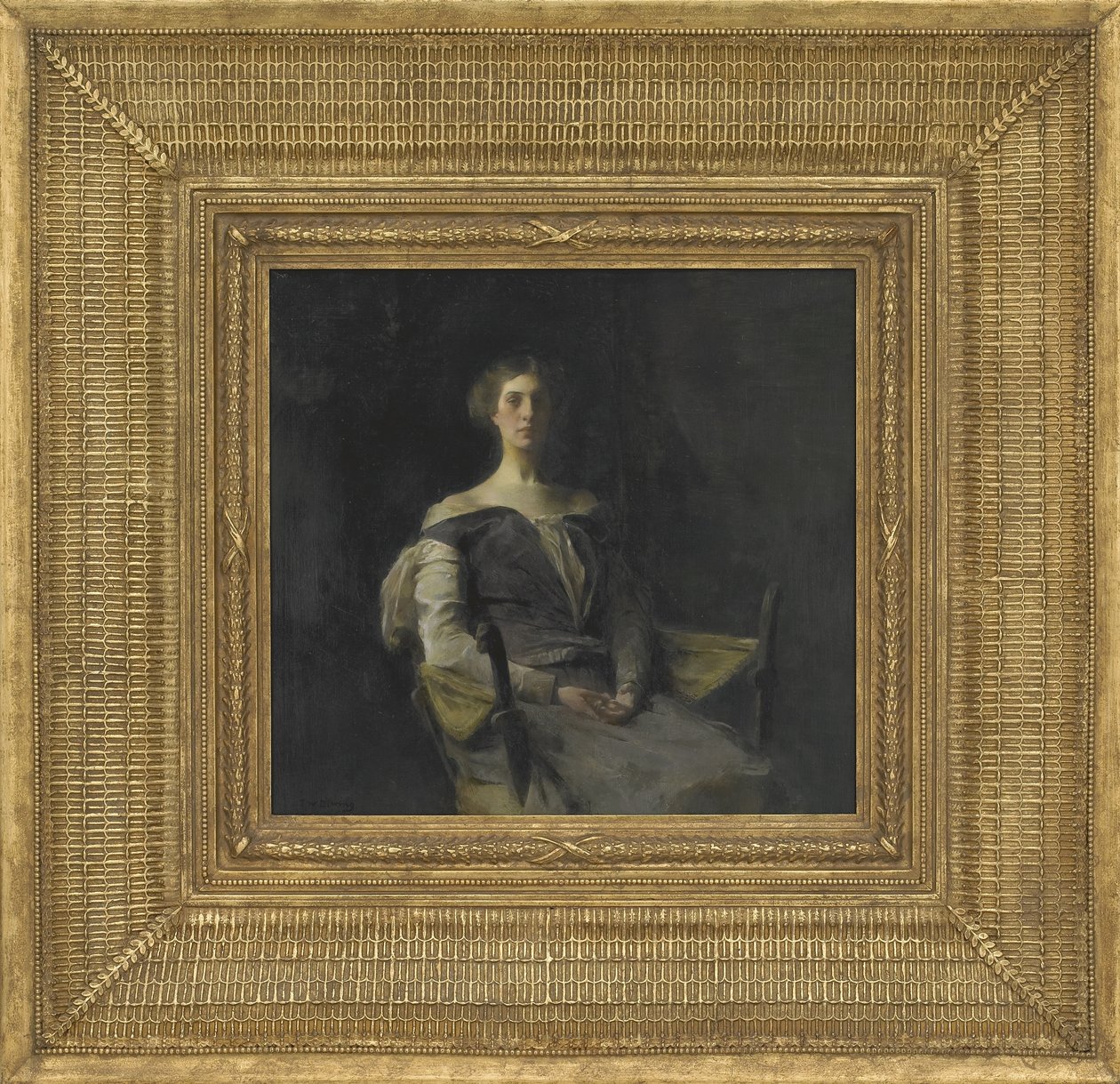 Portret dziewczynki, 1905 (olej na desce) autorstwa Thomas Wilmer Dewing