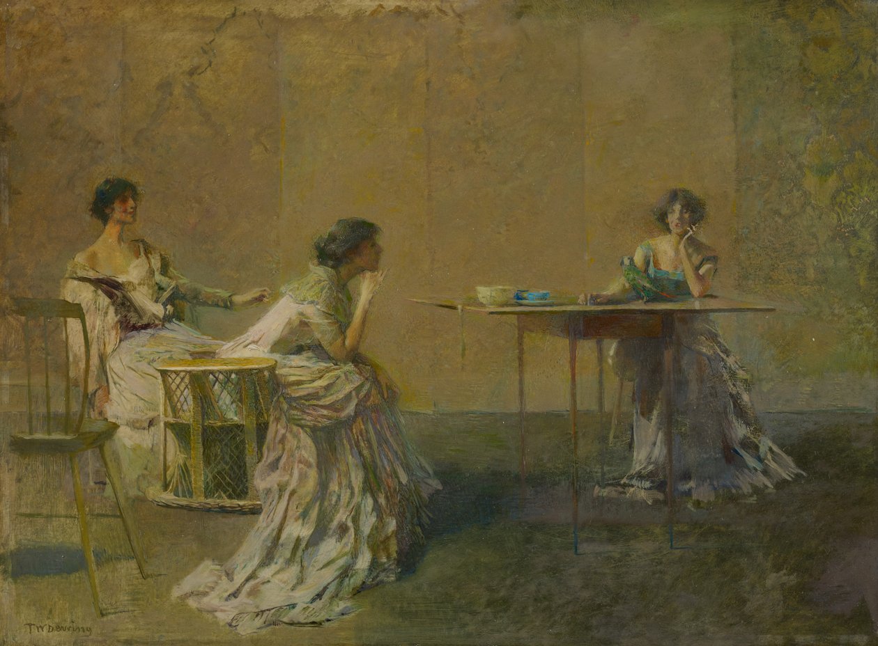 Plotka, ok. 1907 autorstwa Thomas Wilmer Dewing