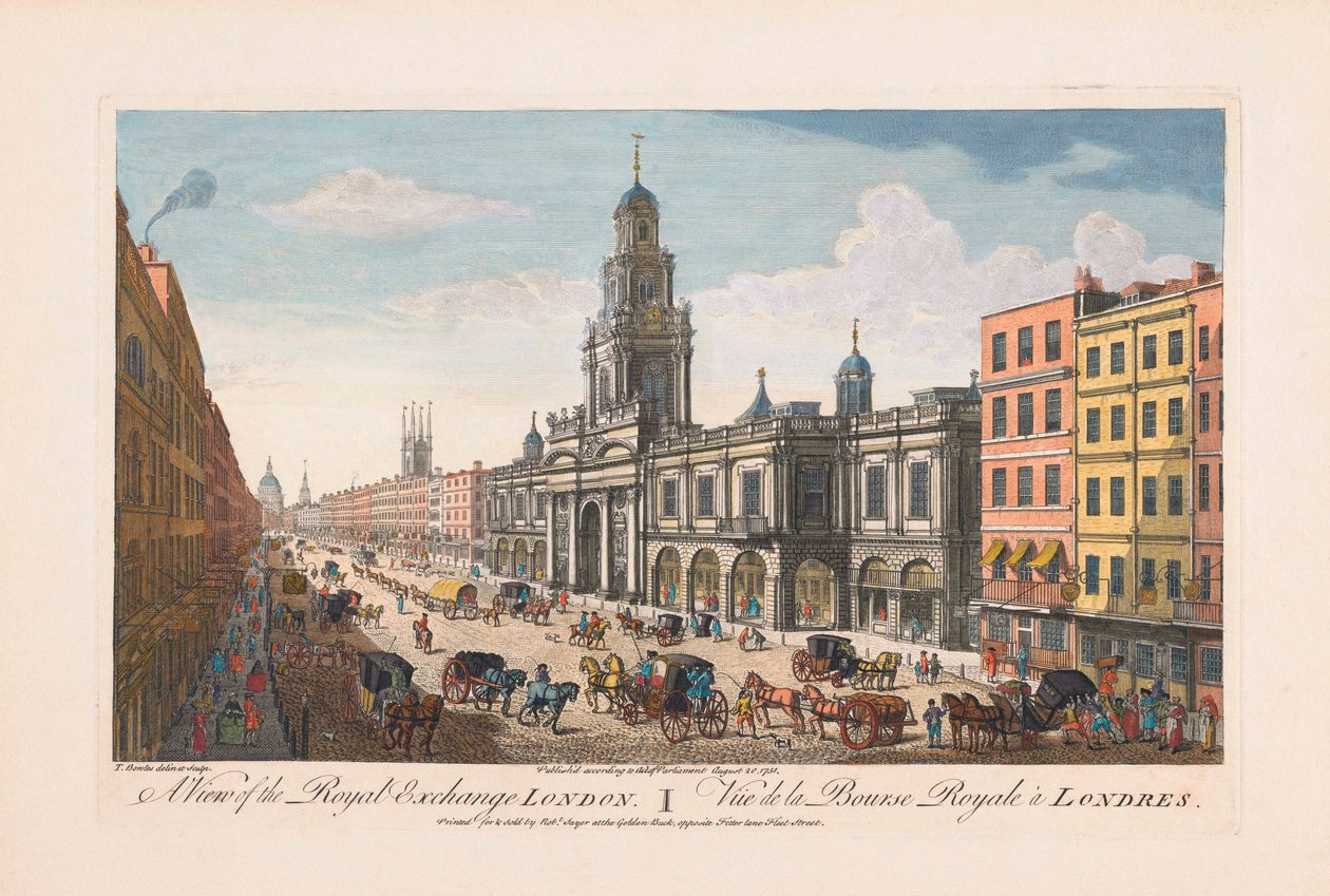 Royal Exchange, Londyn autorstwa Thomas (after) Bowles