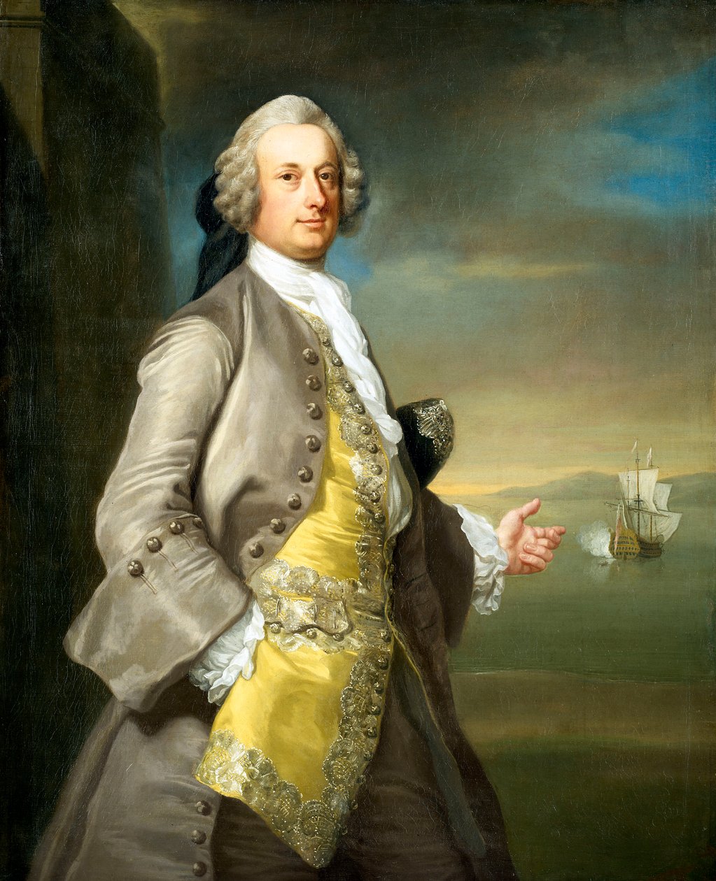 Kapitan Richard Chadwick (zm. 1748) autorstwa Thomas (attr.to) Hudson