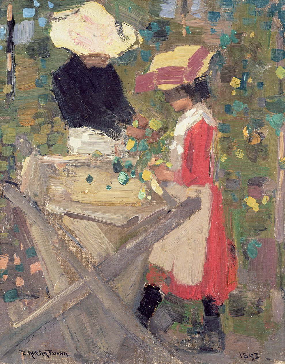 Zbieranie chmielu, 1893 autorstwa Thomas Austen Brown