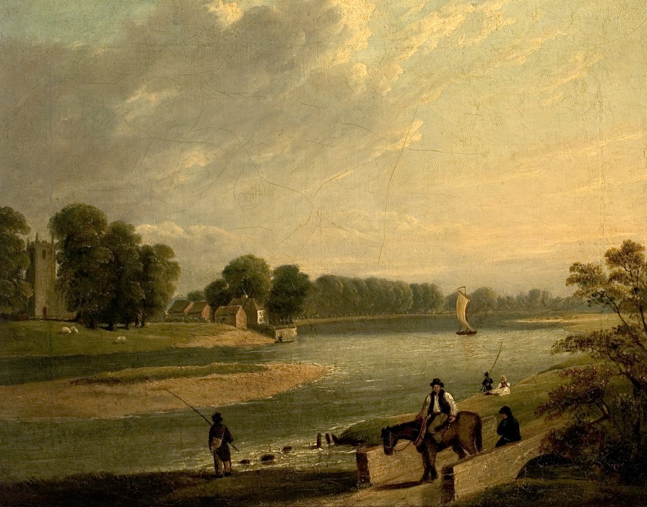 Trent w Wilford, 1840 autorstwa Thomas Barber