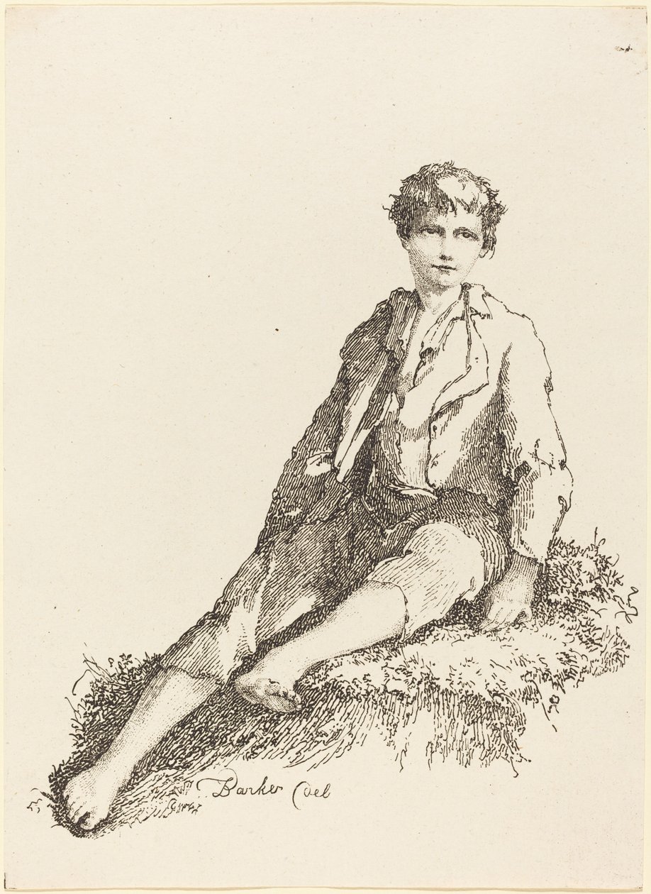 Młody chłopiec siedzący, 1803. autorstwa Thomas Barker