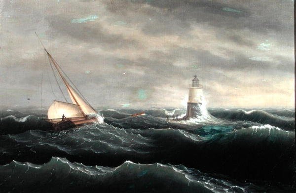Latarnia morska (olej na płótnie) autorstwa Thomas Birch