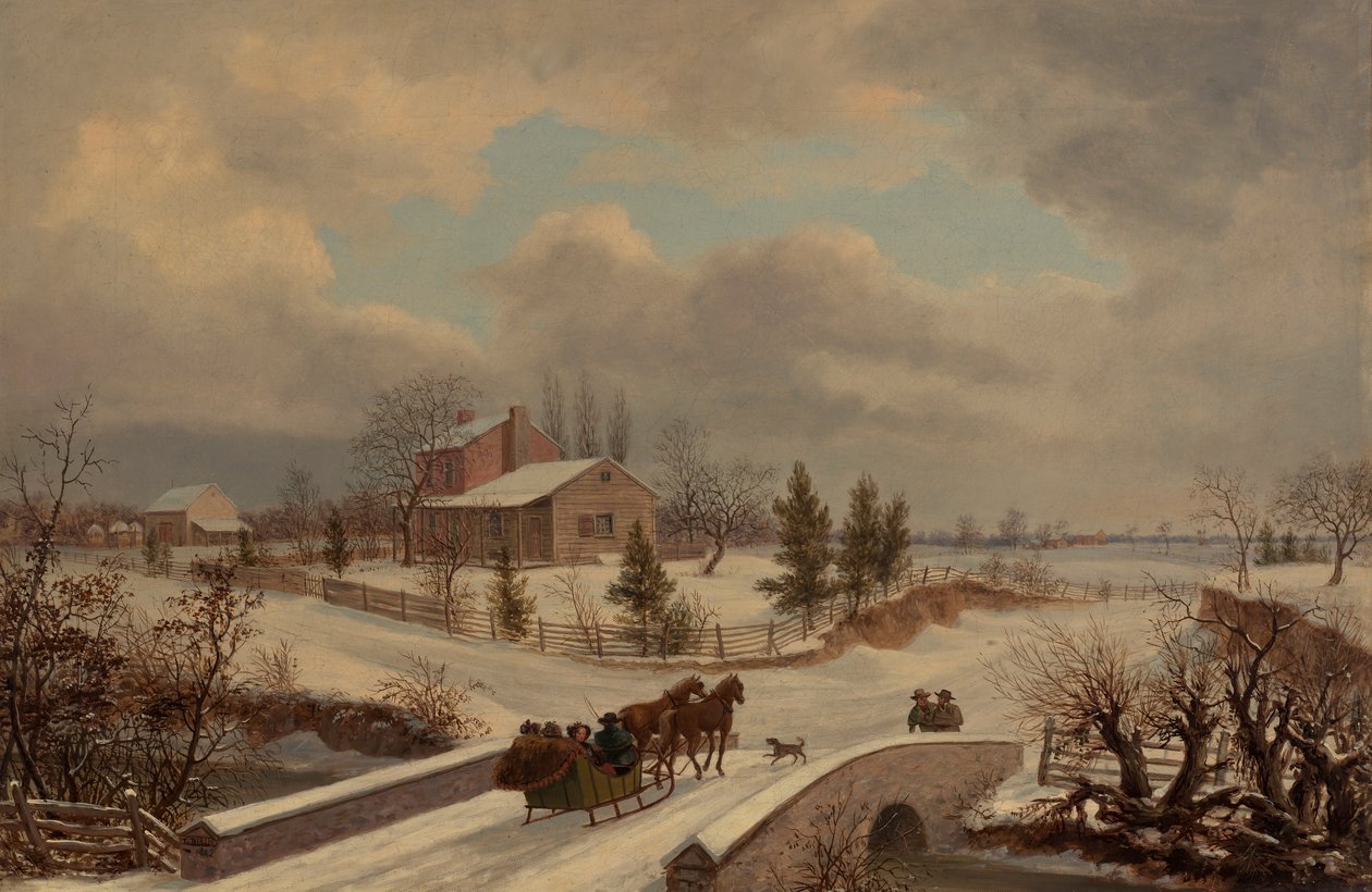 Zimowa scena w Pensylwanii autorstwa Thomas Birch