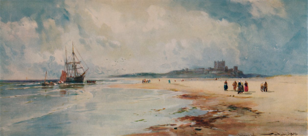 Zamek Bamborough, 1892, 1935 autorstwa Thomas Bush Hardy