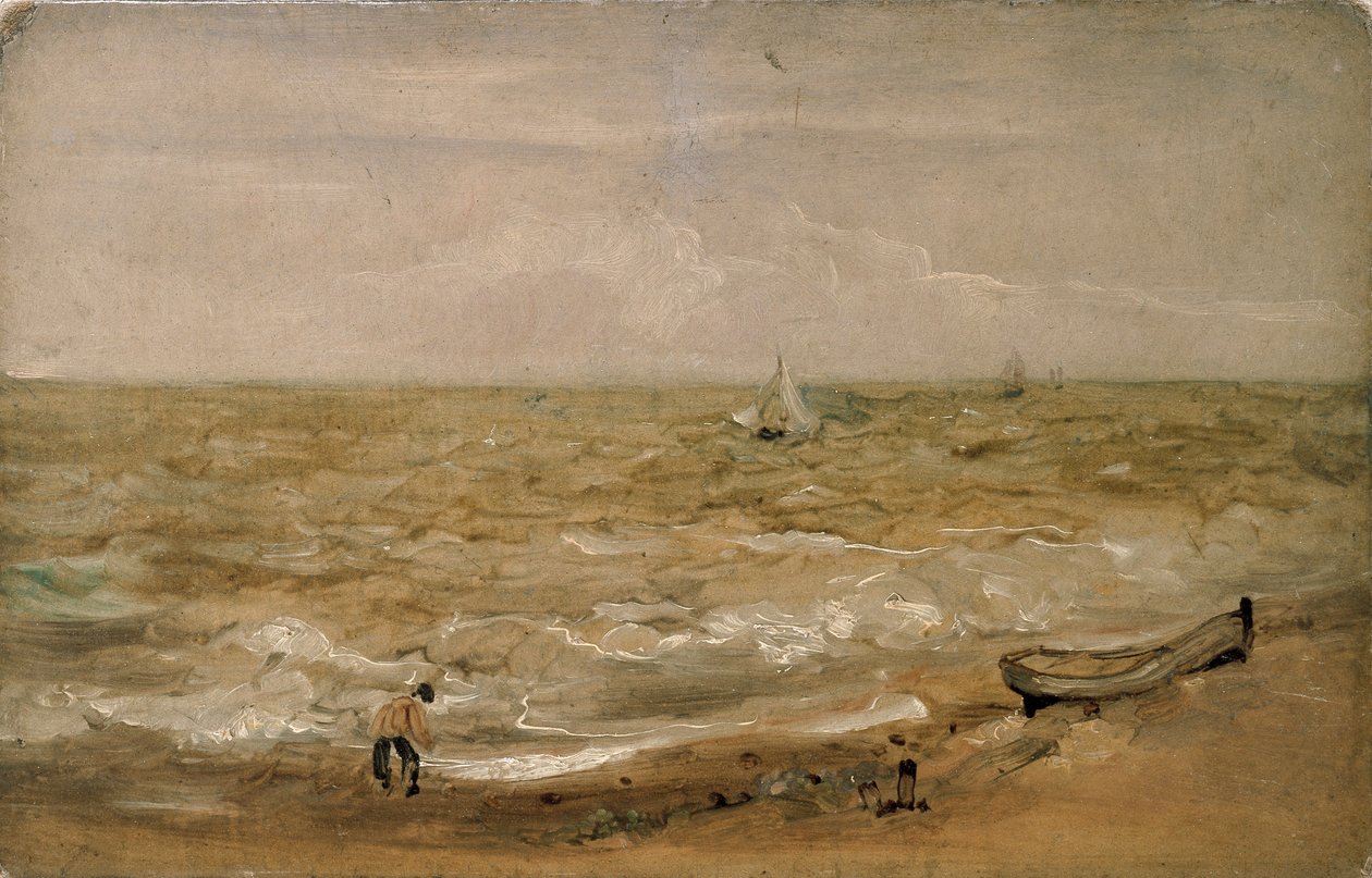 Scena na plaży, początek XIX wieku autorstwa Thomas Churchyard