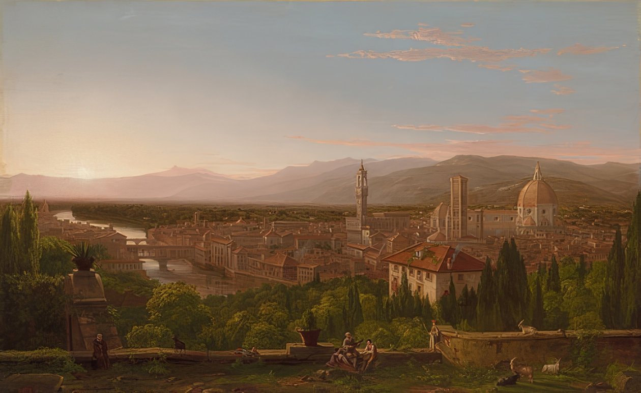 Widok na Florencję. 1837 autorstwa Thomas Cole