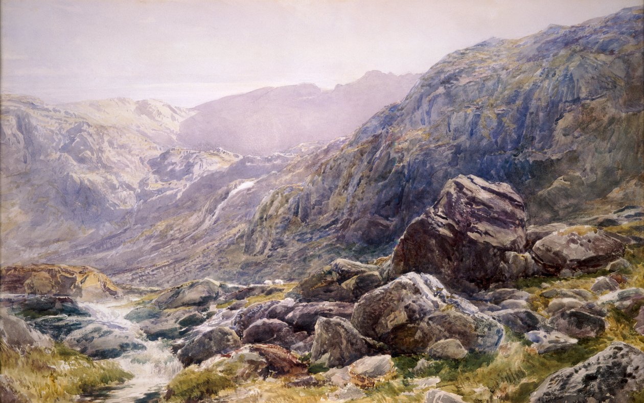 Przełęcz Llanberis, 1875. autorstwa Thomas Collier