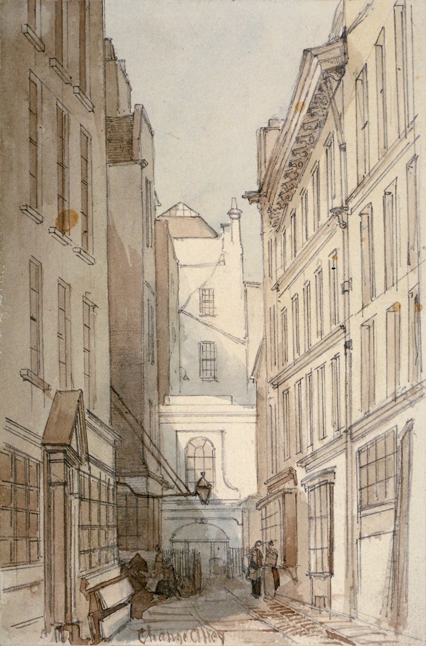 Zmień Aleję, City of London, 1850 autorstwa Thomas Colman Dibdin