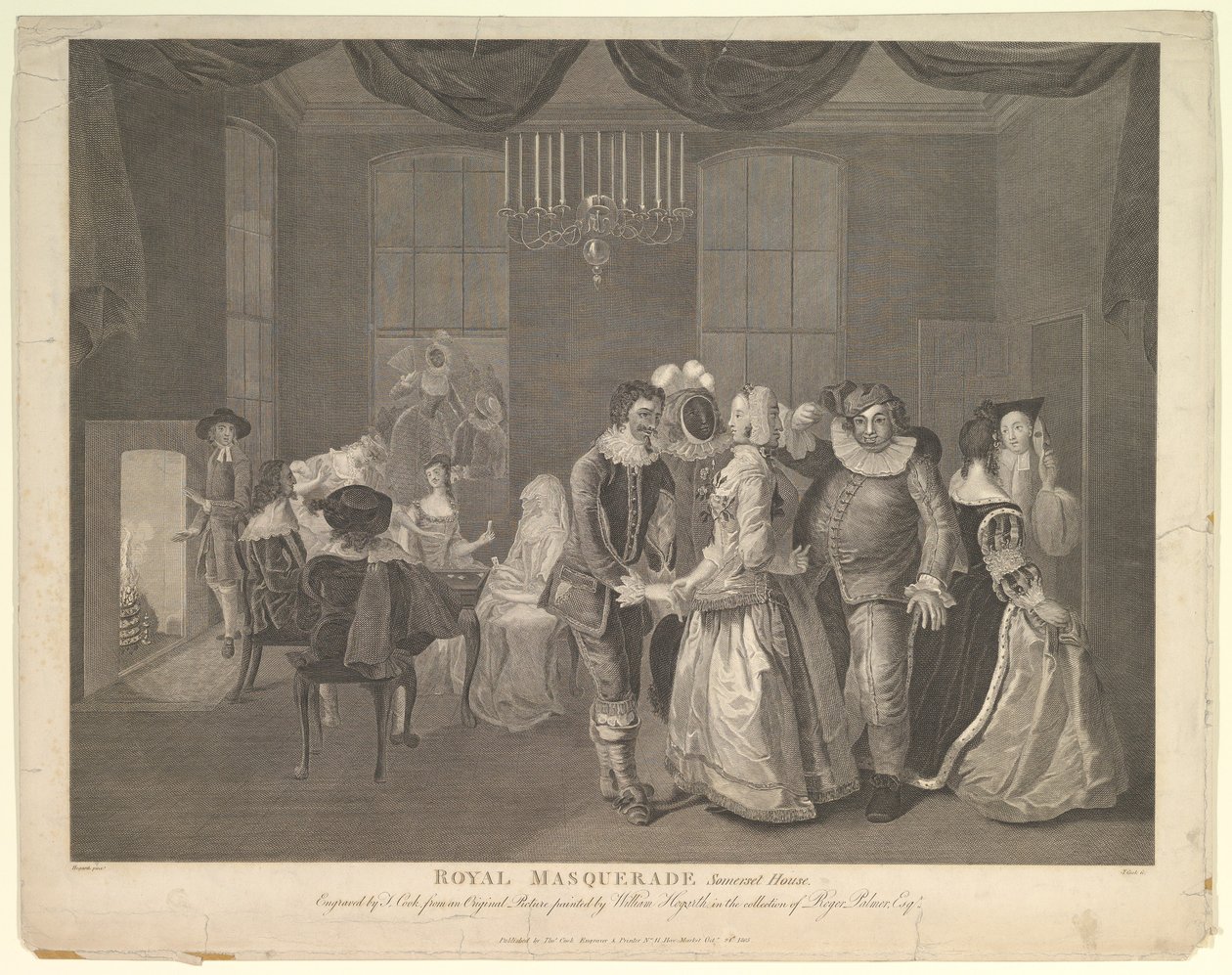 Royal Masquerade Somerset House, 21 października 1805 r. autorstwa Thomas Cook