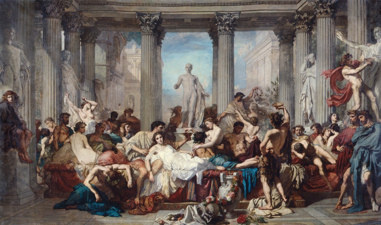 Rzymianie dekadencji, 1847. autorstwa Thomas Couture