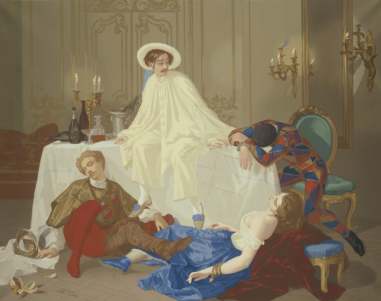 Wieczerza po Balu Maskowym, ok. 1855 r. autorstwa Thomas Couture