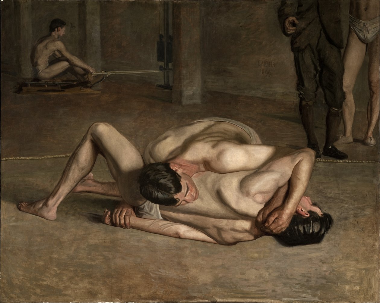 Zapaśnicy autorstwa Thomas Cowperthwait Eakins