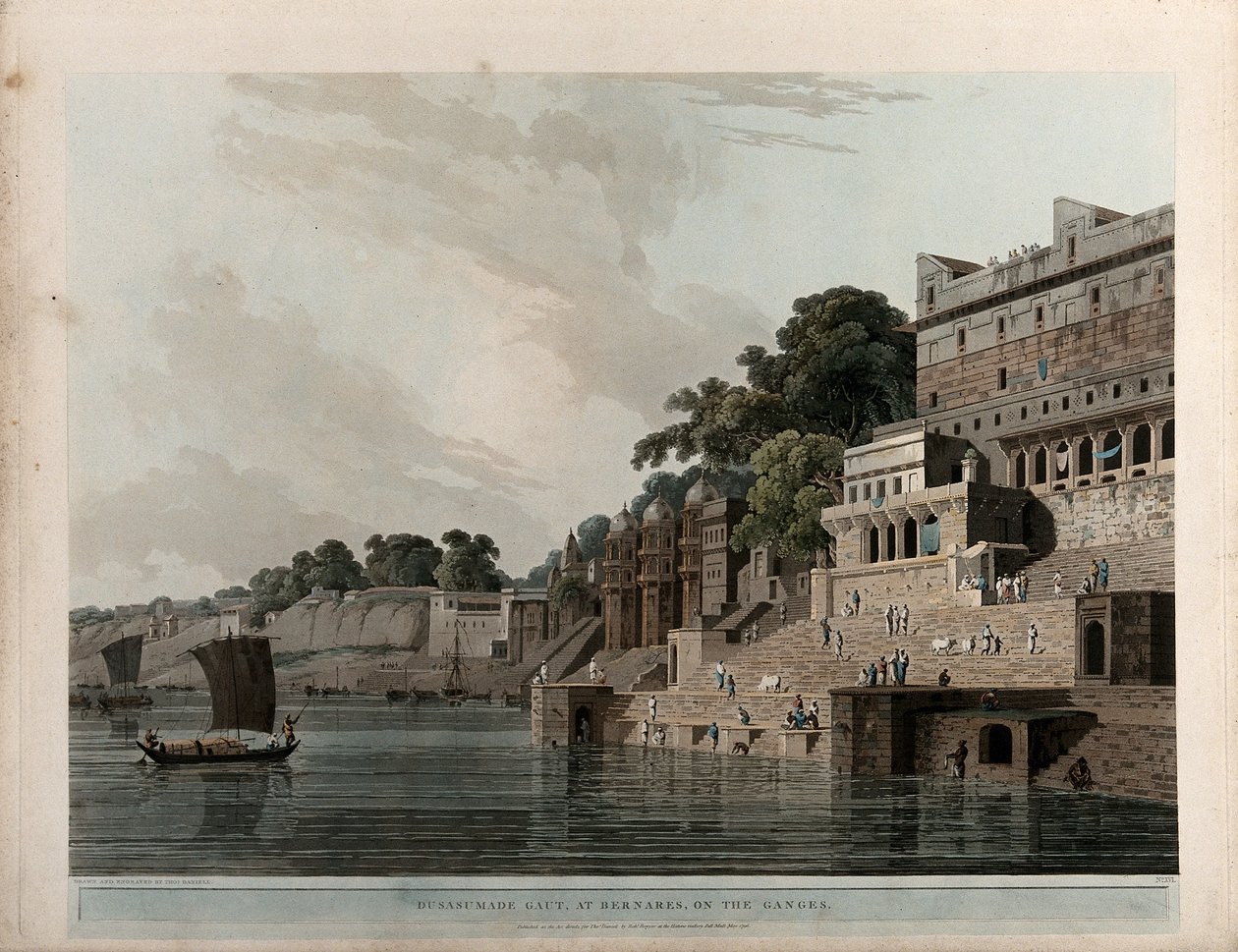 Dusasumade Gaut, w Benares autorstwa Thomas Daniell