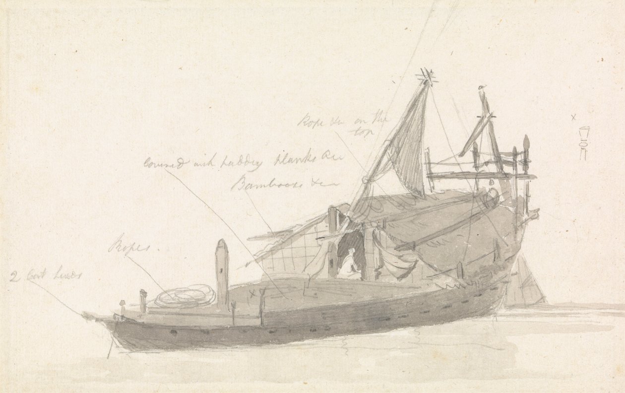 Barka rybacka autorstwa Thomas Daniell