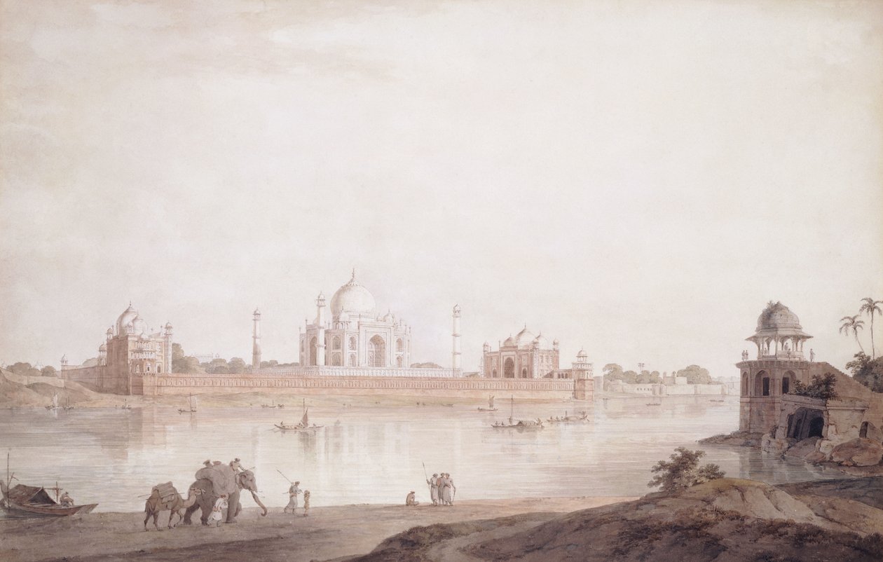 Taj Mahal, Agra, Uttar Pradesh, 1789 autorstwa Thomas Daniell