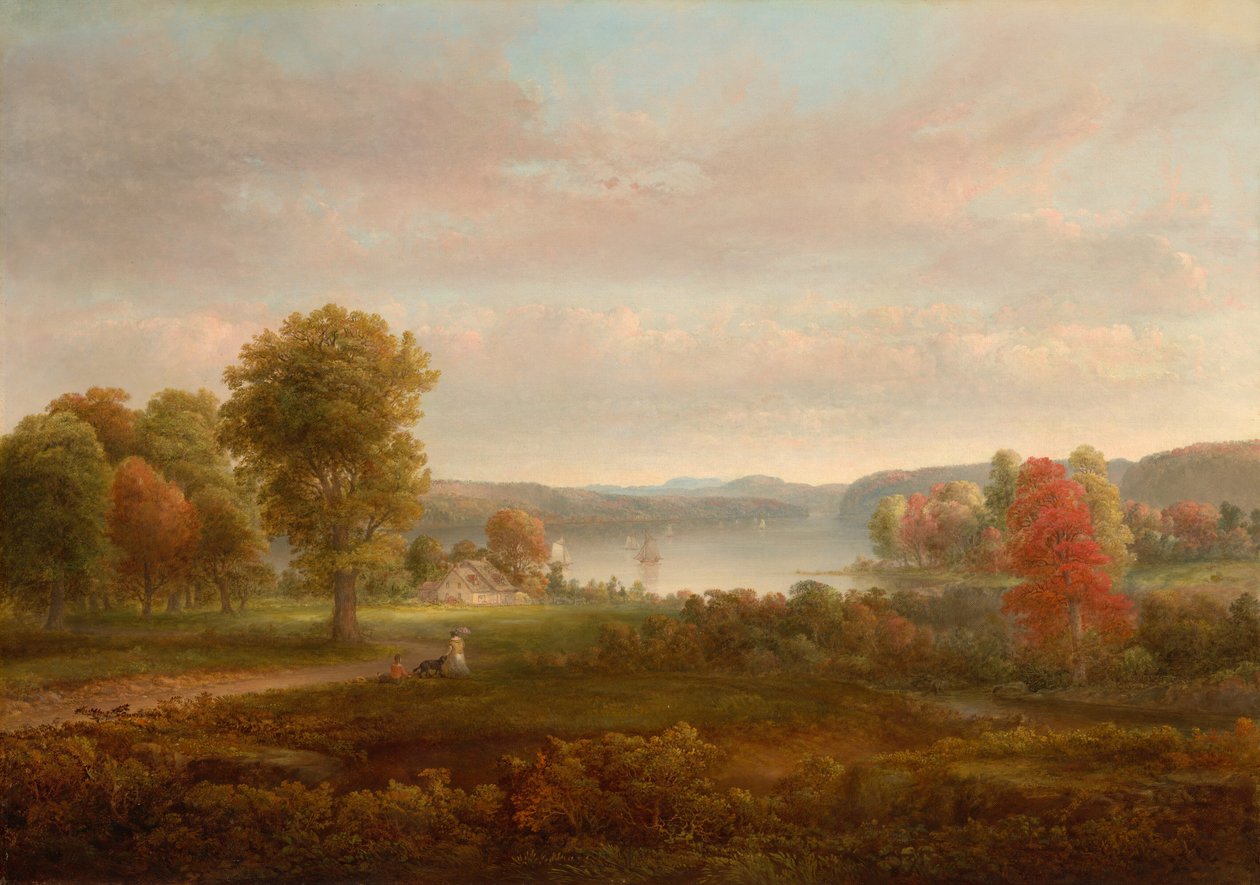 Widok na rzekę Hudson jesienią 1850 r. autorstwa Thomas Doughty
