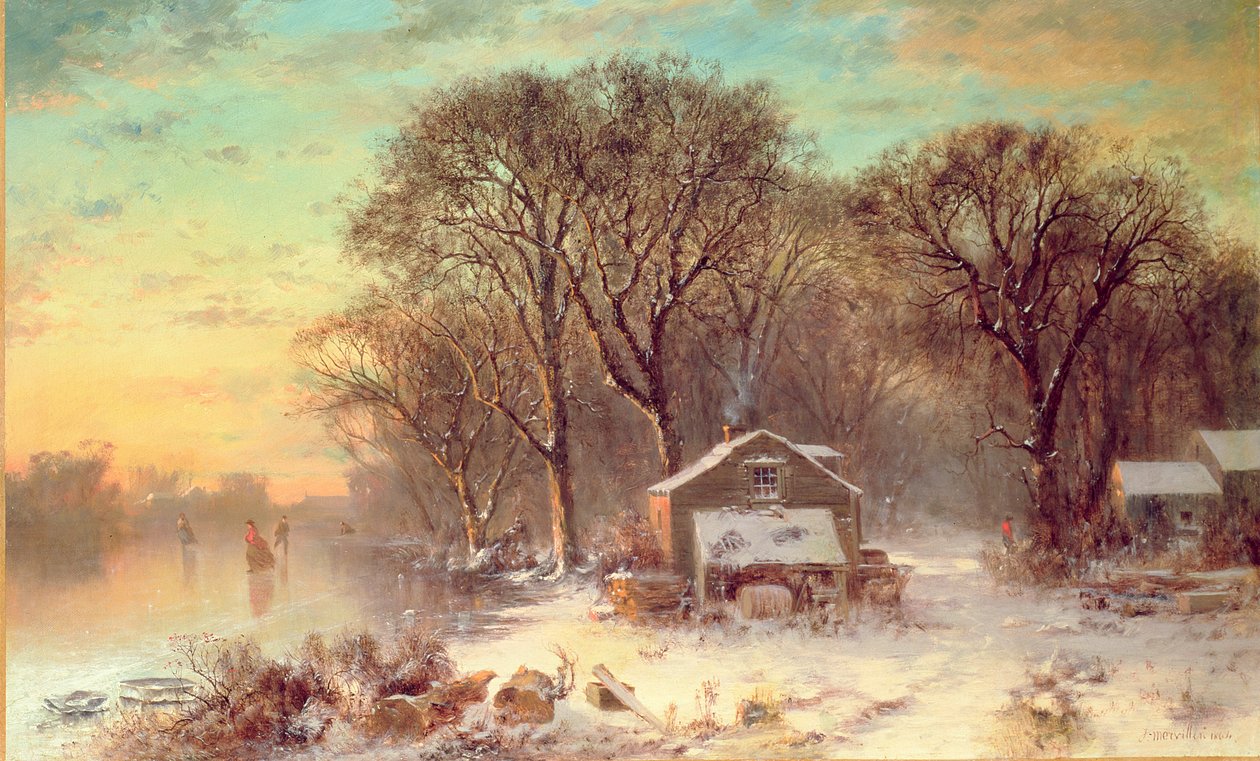 Zima w Malden, Massachusetts, 1864 r. autorstwa Thomas Doughty