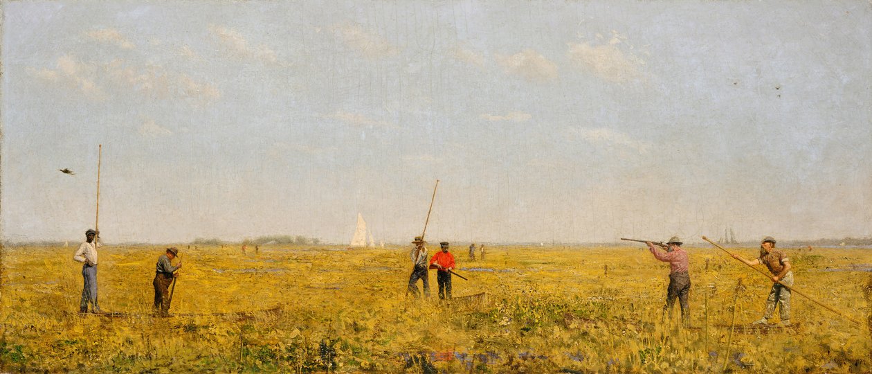 Przepychając się za koleją, 1874. autorstwa Thomas Eakins