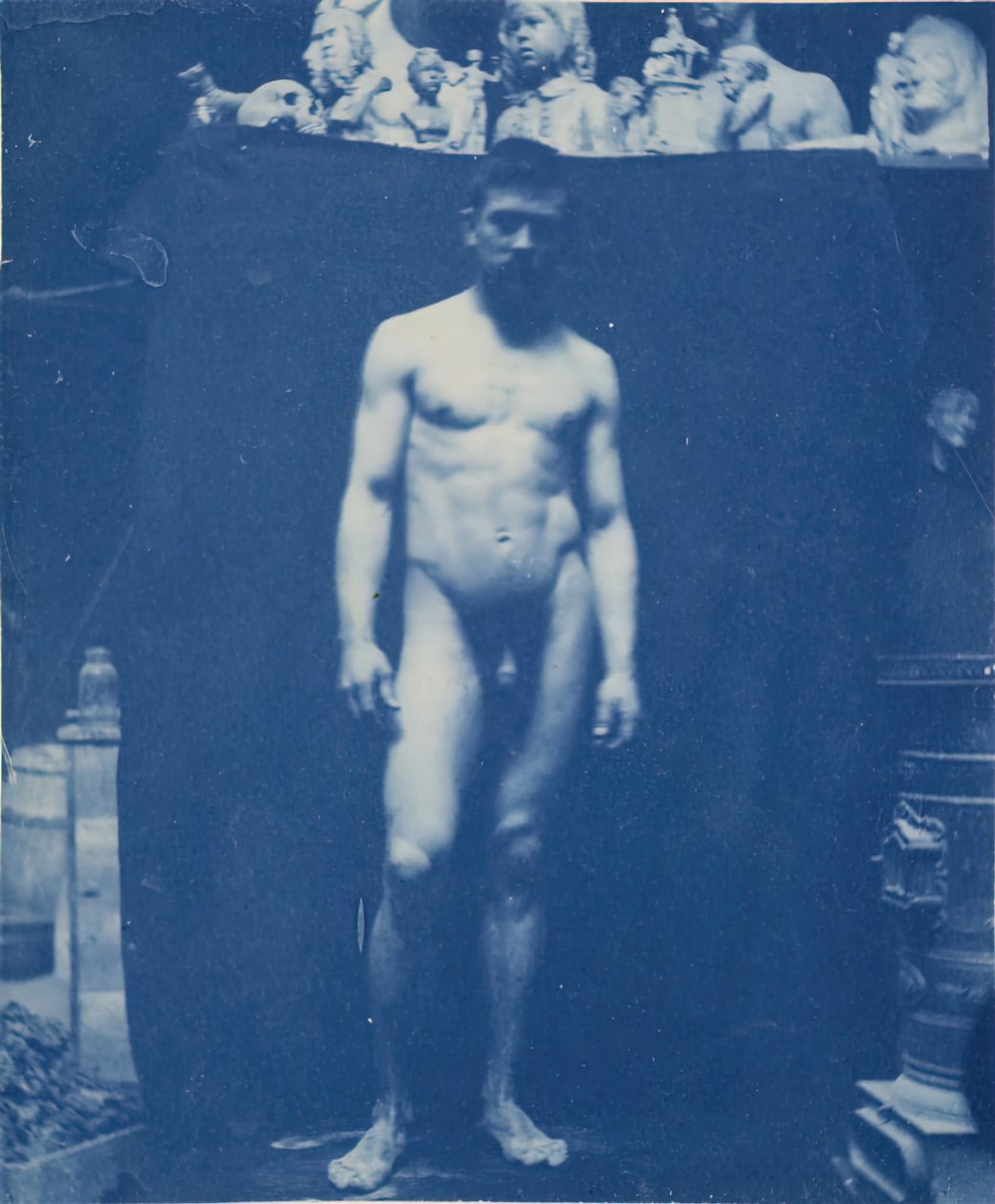 Stojący nago Samuel Murray, c. 1890-1892. autorstwa Thomas Eakins