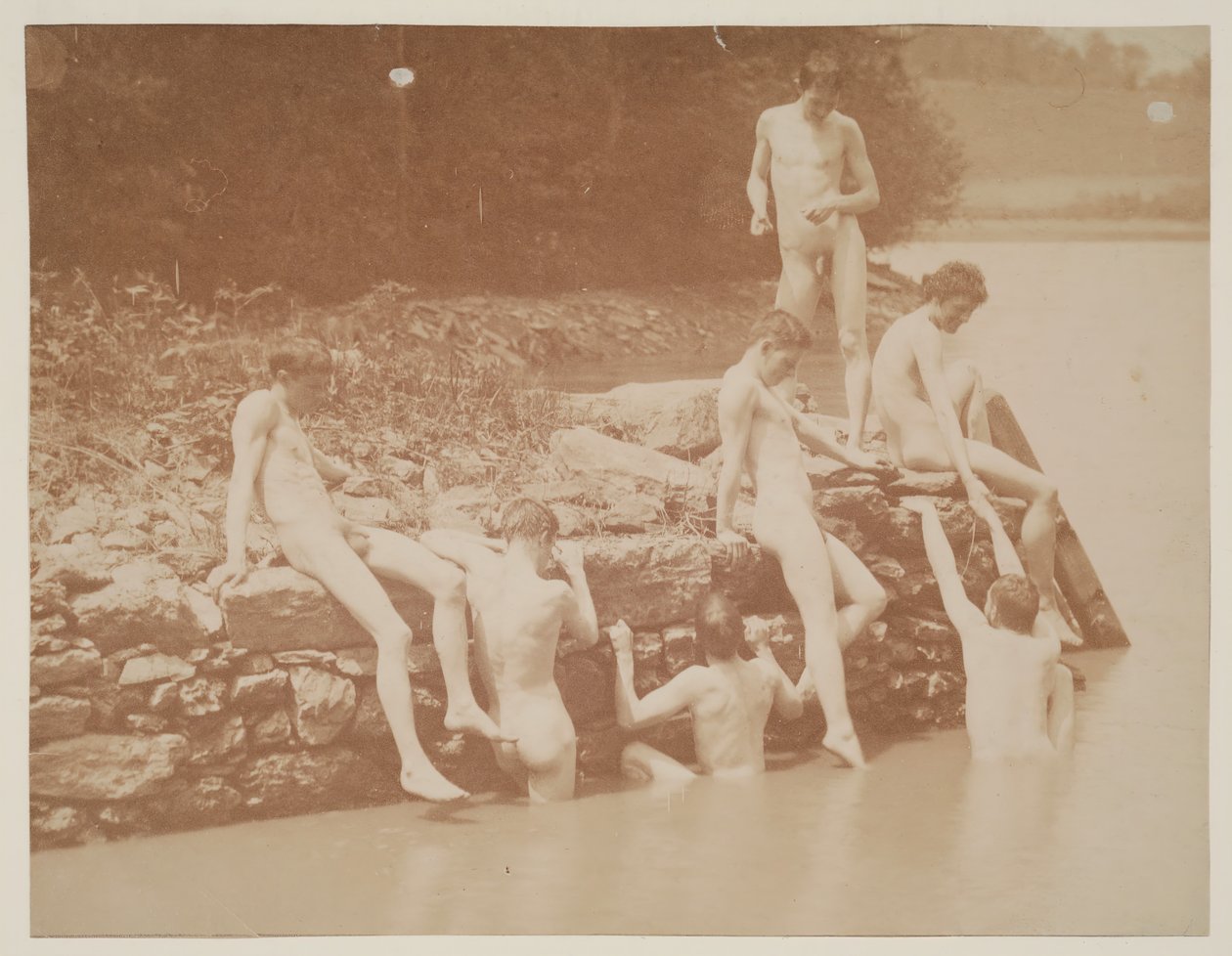 Studium pływania, 1883. autorstwa Thomas Eakins