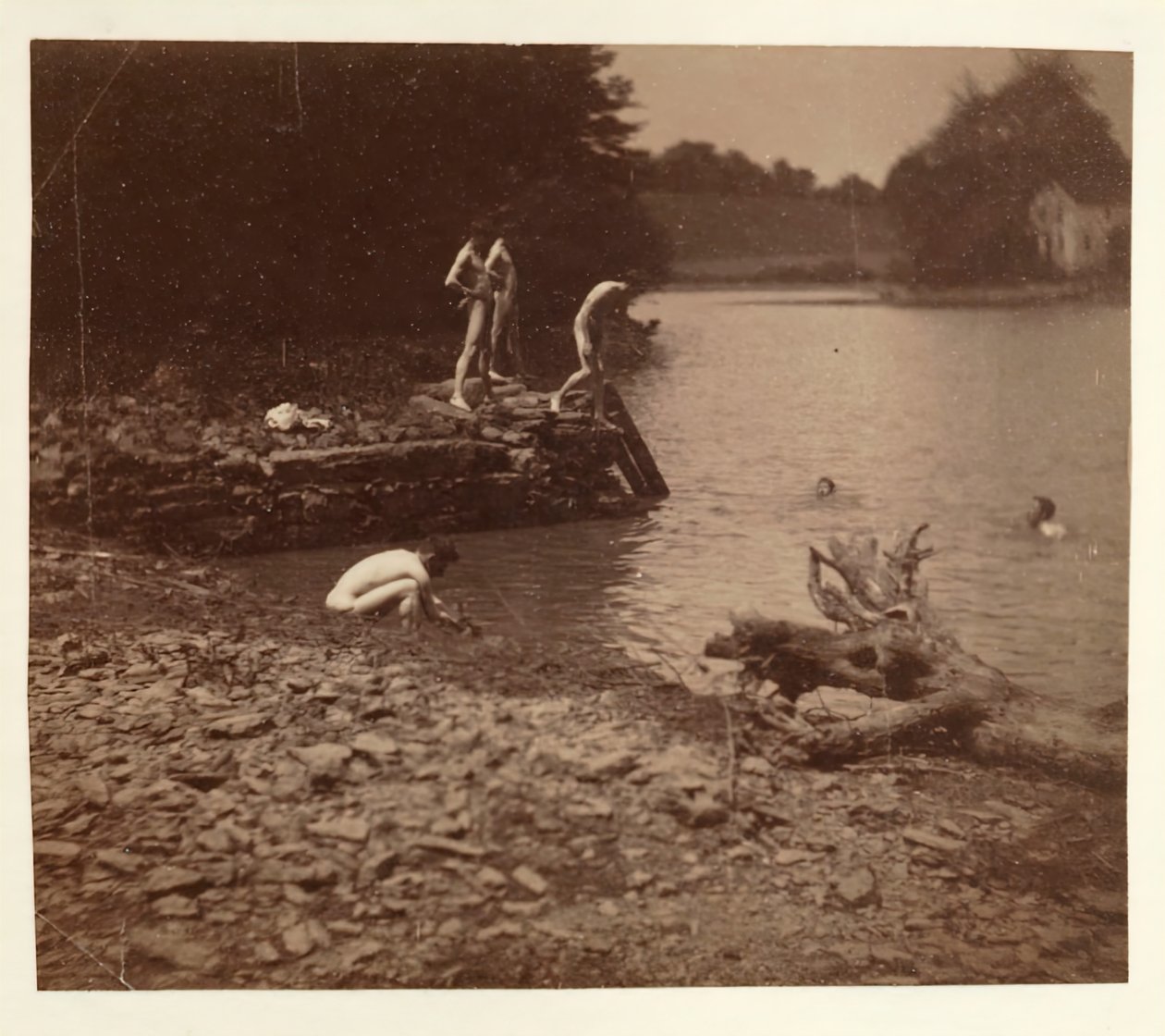 Studium pływania, 1883. autorstwa Thomas Eakins