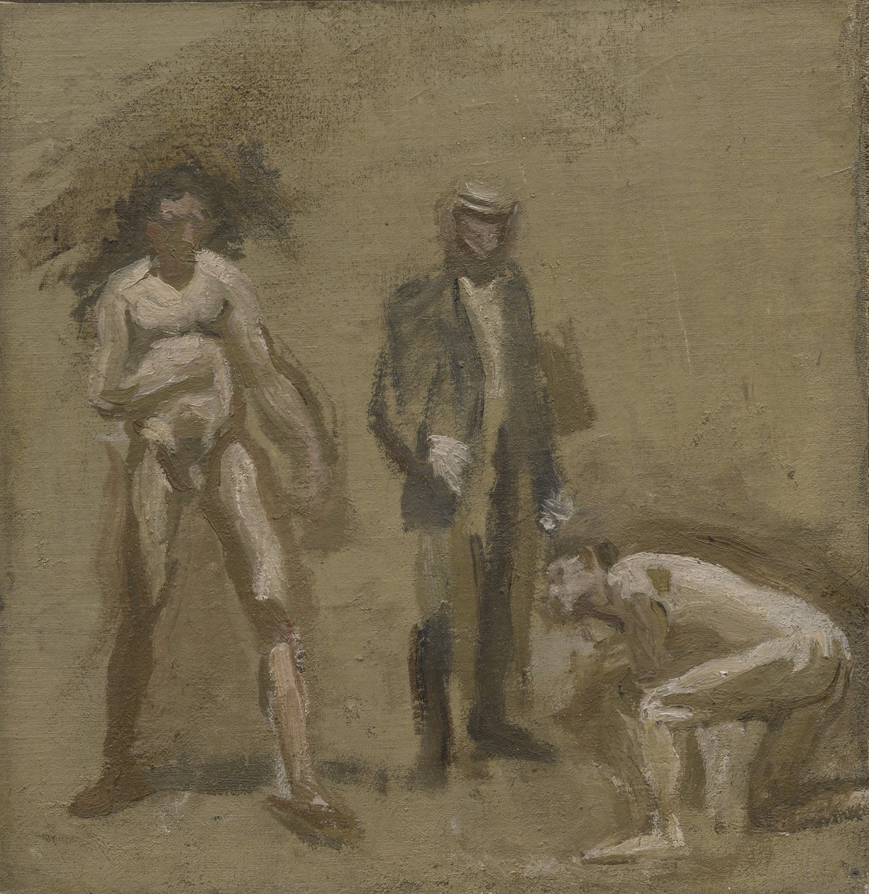 Biorąc hrabiego, studium, 1898 autorstwa Thomas Eakins