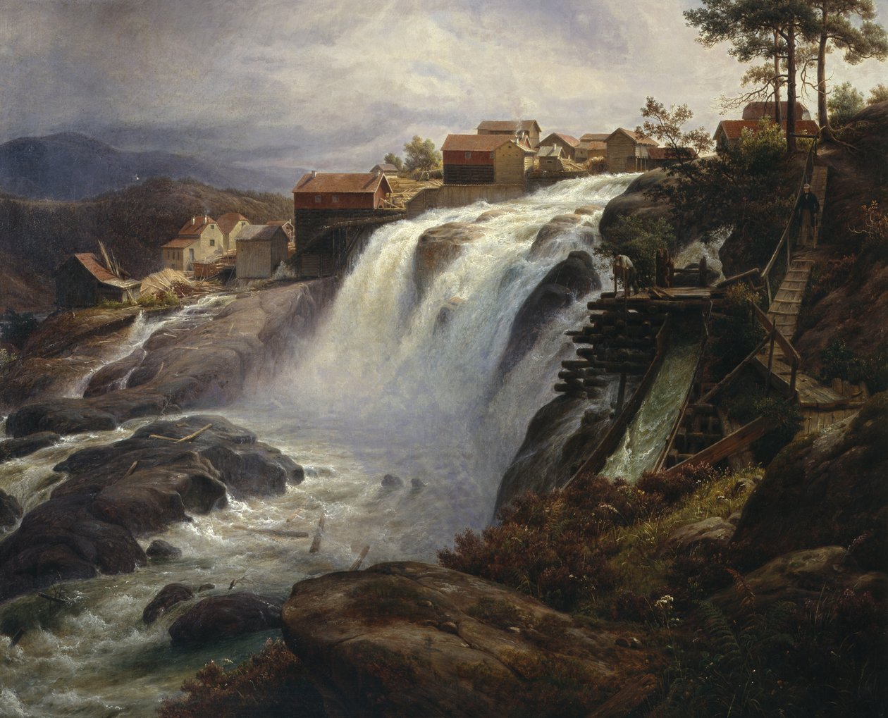 Haugfoss autorstwa Thomas Fearnley