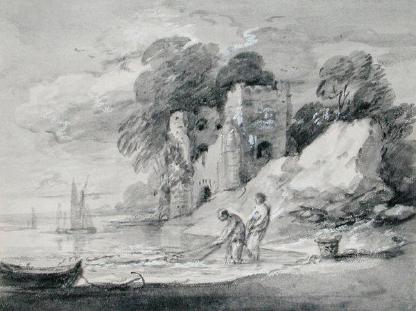 Wyciąganie sieci z Sekwany autorstwa Thomas Gainsborough
