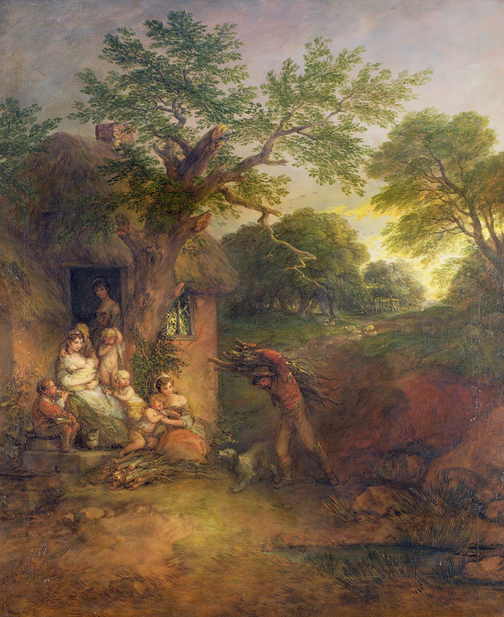 Dom Drwala, ok.1780 autorstwa Thomas Gainsborough