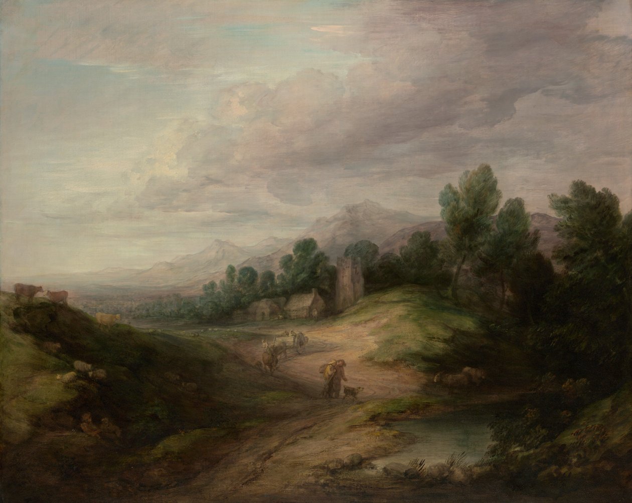 Zalesiony krajobraz wyżynny, prawdopodobnie 1783 r. autorstwa Thomas Gainsborough