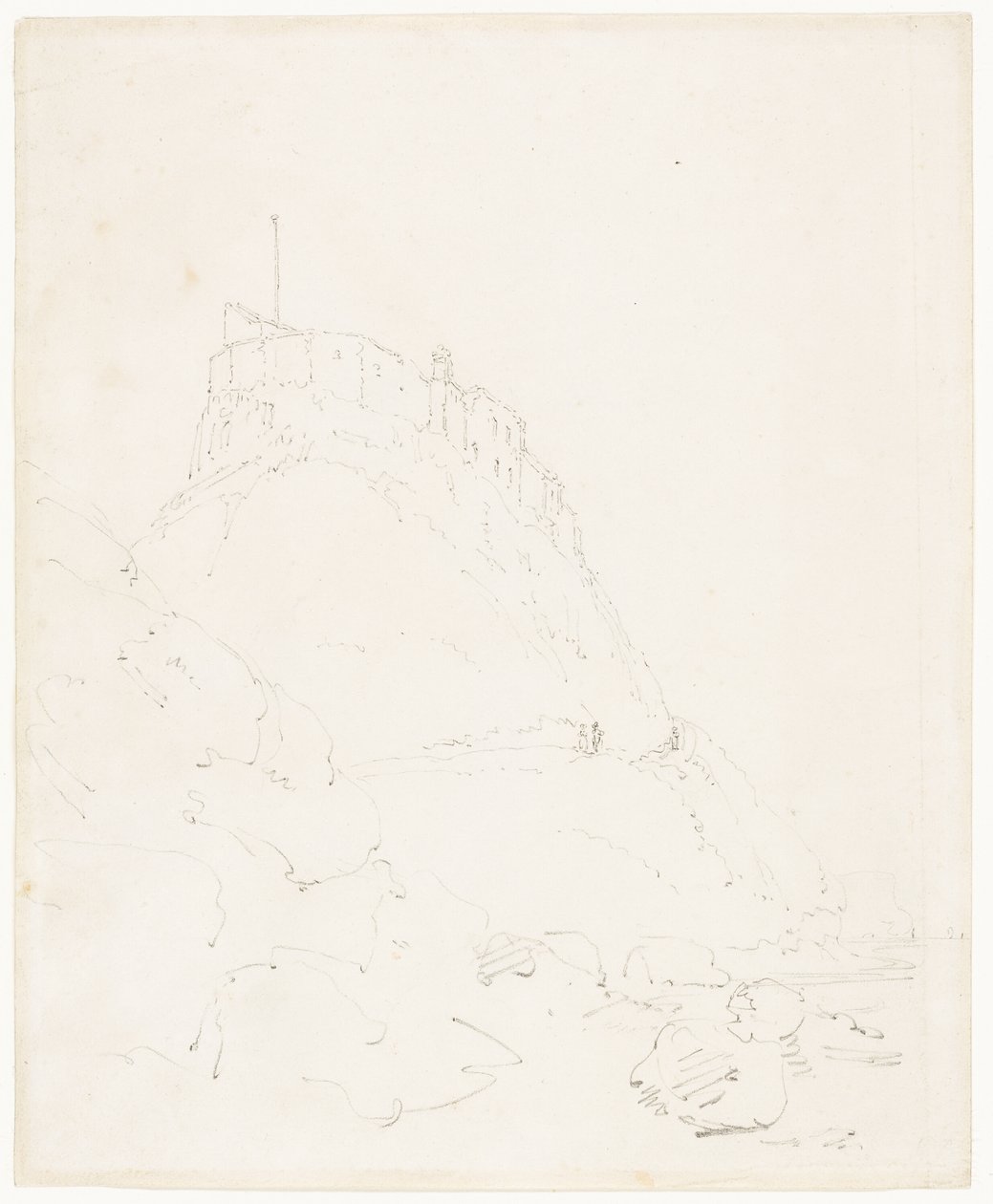 Zamek Holy Island, Durham autorstwa Thomas Girtin