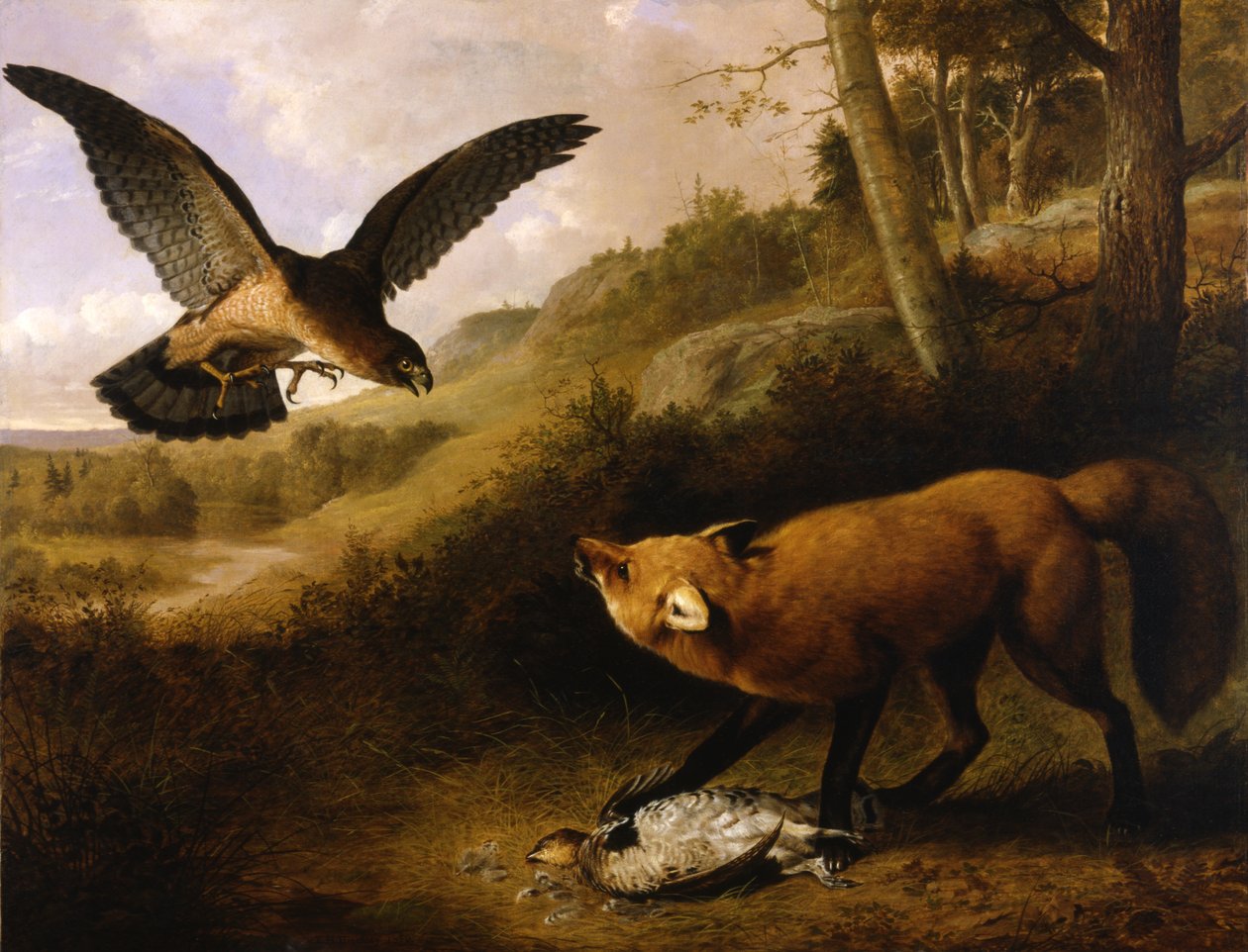Gra sporna, 1850. autorstwa Thomas Hewes Hinckley