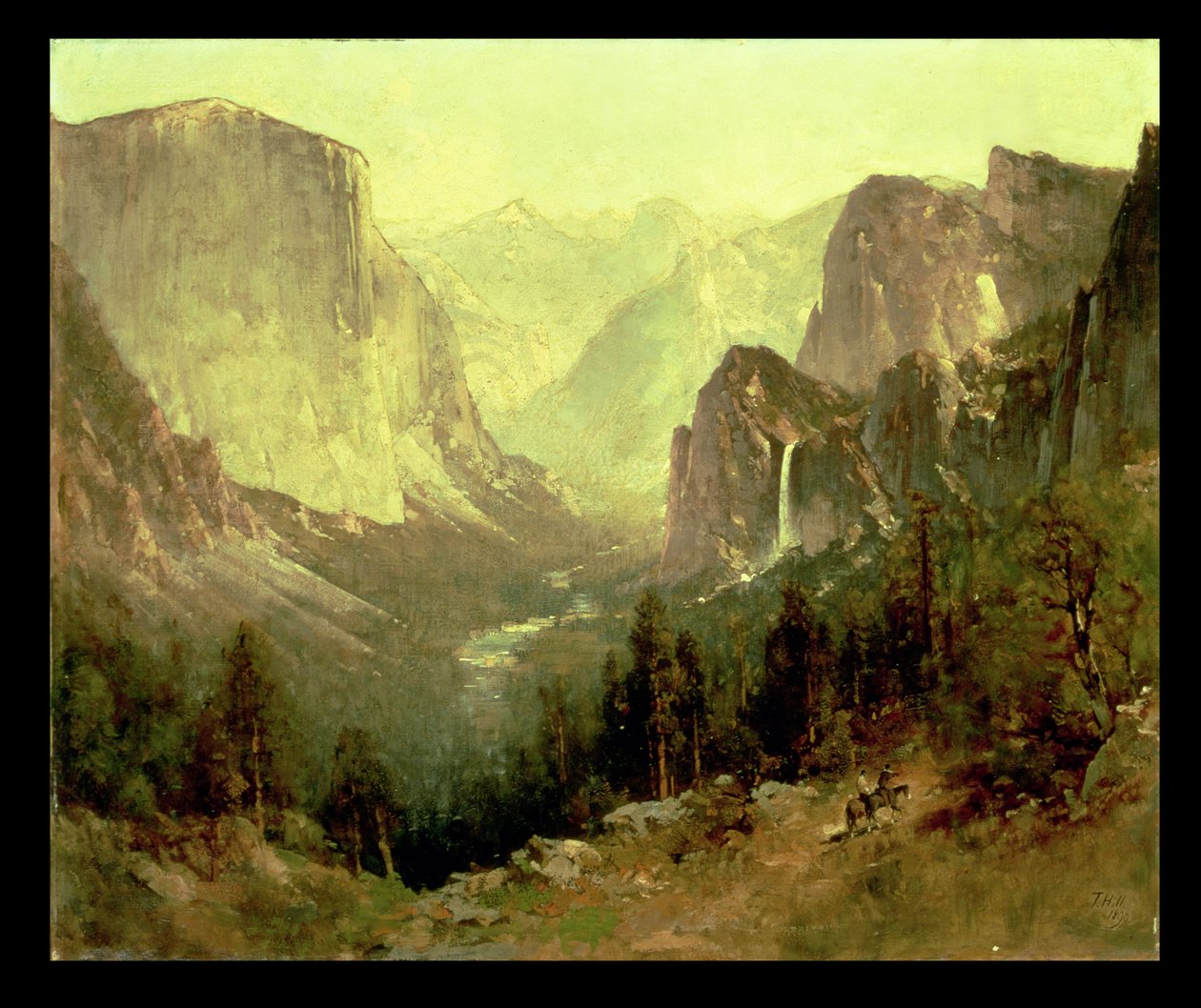 Polowanie w Yosemite, 1890 autorstwa Thomas Hill
