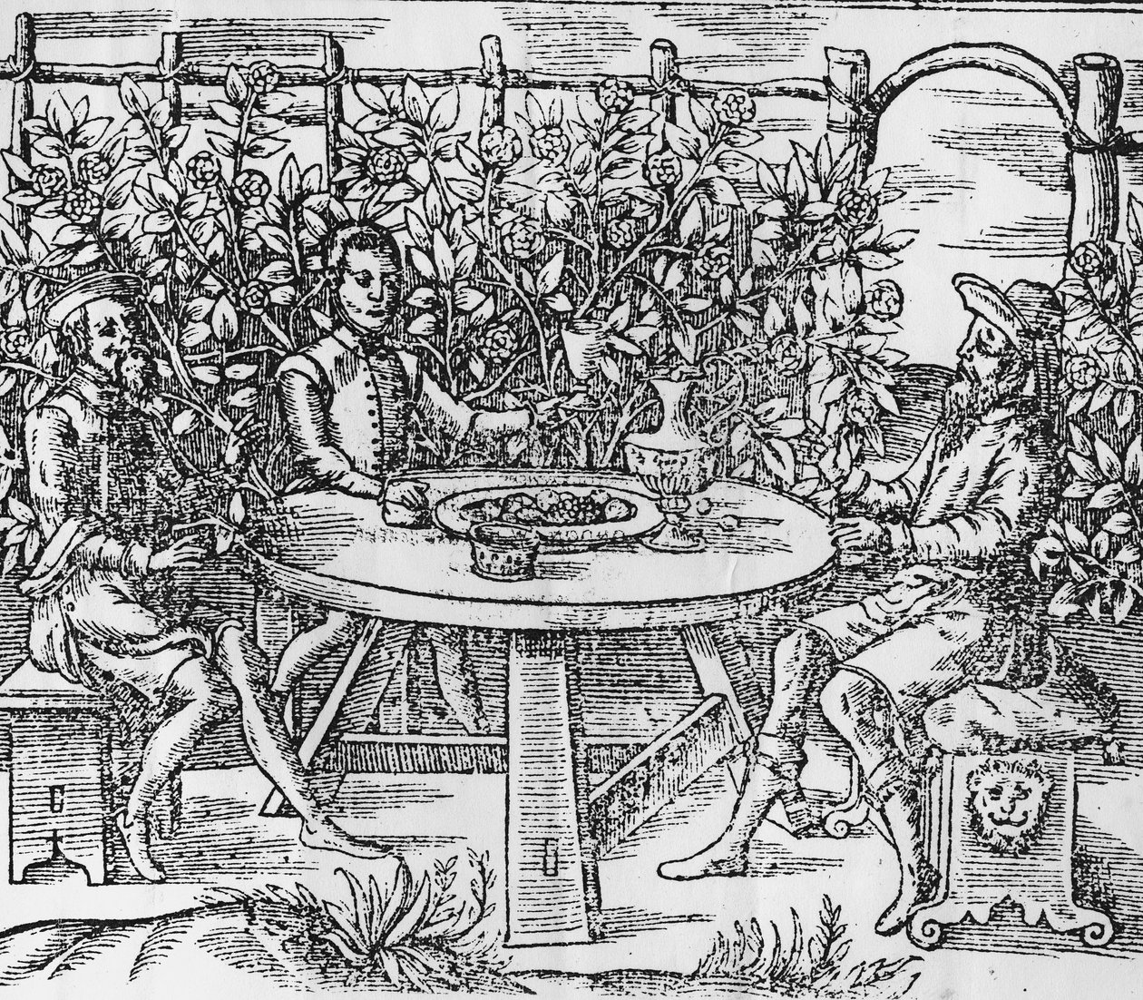 Relaks w altanie, 1577 autorstwa Thomas Hill