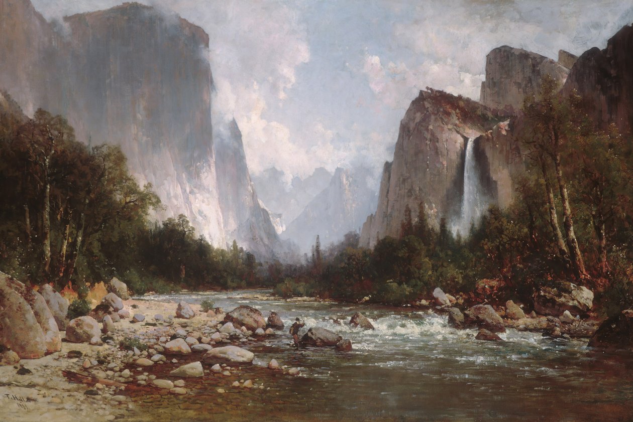 Widok na dolinę Yosemite, 1885. autorstwa Thomas Hill