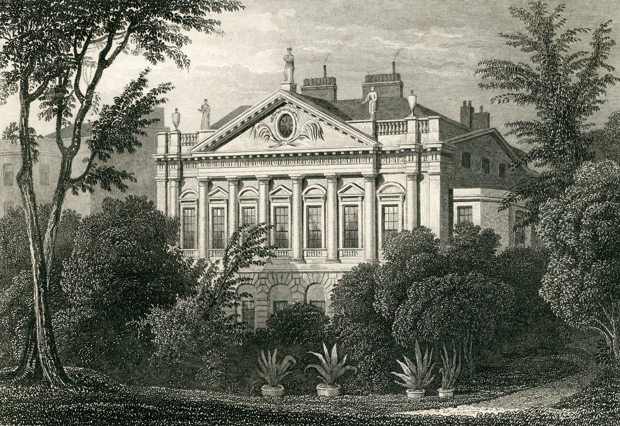 Dom Earla Spencera, Green Park, 1829 autorstwa Thomas Hosmer Shepherd
